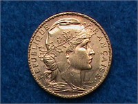 1906 FRENCH 20 FRANCS GOLD COIN
