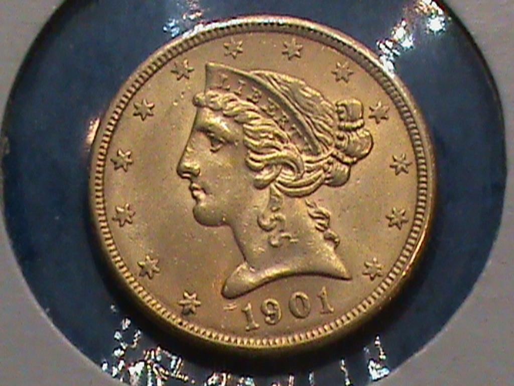 1901-S LIBERTY HEAD $5.00 GOLD COIN
