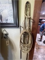 Vintage Horse Bit & Bridle w/Whip & Rope