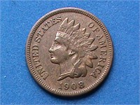 1908-S INDIAN HEAD CENT - SEMI KEY COIN
