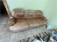 Leather Couch 91"L x 42"W x 36"H
