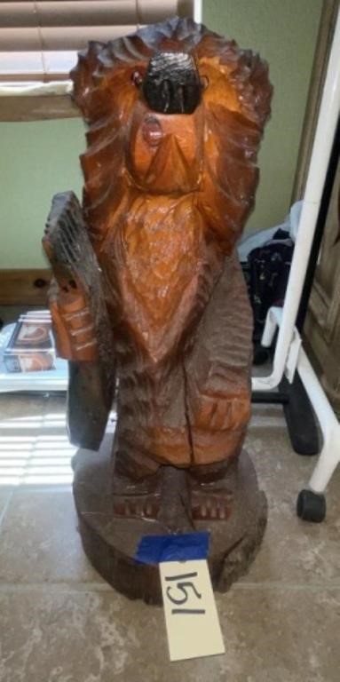 Chainsaw Carving of Wood Bear 25"