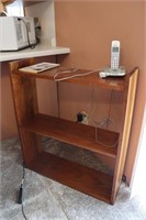 Wood Bookcase & Cordless Phone