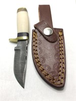 Damascus skinner knife