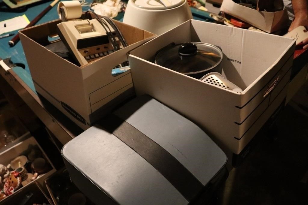 Olivetti Typewriter, Hair Dryer, Office Items, etc