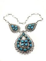 Tommy Moore Sterling Silver Turquoise Neckalce