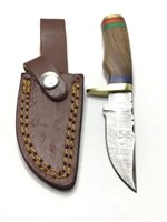 Damascus skinning knife