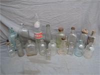 Lot Of Various Antique Glass Bottles