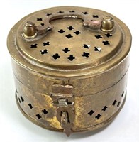 Vintage Brass Cricket Box 3" x 3"