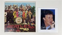 Paul McCartney Signed Photo w/ Sgt. Peppers Record