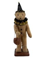 Folk Art Halloween Bear Figure