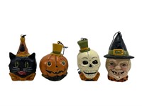 Lot of 4 Greg Guedel Halloween Ornaments w/ Box
