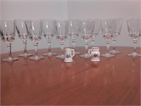 Crystal Wine Glasses & Small Tea Creamers
