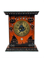 Signed Handpainted Halloween Clock