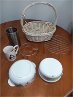 Household Kitchen Items In Basket