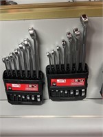Two craftsman seven piece wrench sets.