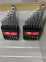 Two craftsman seven piece wrench sets.