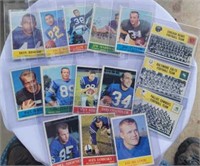 1964 football cards in great condition.  15 total