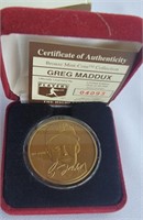 Greg Maddux bronze medallion