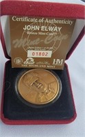 John Elway bronze medallion