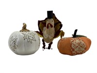Lot of 3 Fall Decorations
