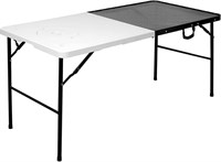 Byliable Camping Grill 5FT Folding Table with Gril