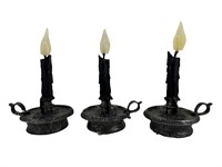 Lot of 3 Halloween Light-Up Candles