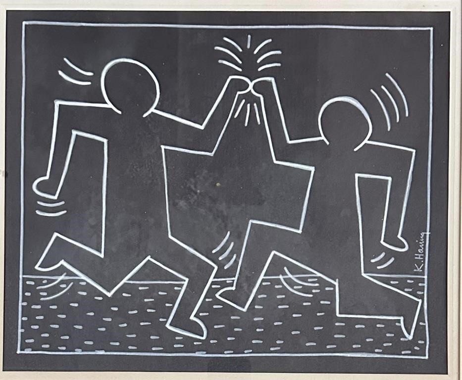 KEITH HARING POP ART INK DRAWING