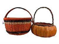 Lot of 2 Autumn Decorative Baskets