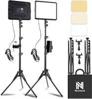 2-Pack LED Video Light Kit, NiceVeedi