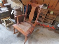 T BACK CANE BOTTOM ROCKING CHAIR