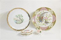 Vintage Porcelain Plates & Limoges Trinket Box