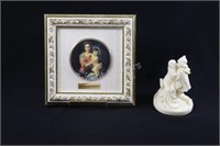 Porcelaine de Limoges Plate, Giulietta Figurine