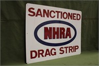 NHRA Drag Racing Sign" 70s Logo" Ohio Approx 48" x