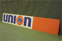 Union 76 Gasoline Plastic Sign Approx 72" x 12"