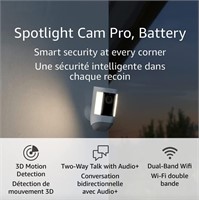 Ring Spotlight Cam Pro, Battery | 3D Motion Detecn