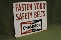 Champion Spark Plug Double Sided Sign Approx 17 1/