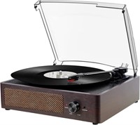 Vinyl Record Player Turntable with Built-in Bluetr