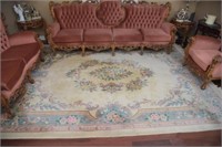Imperial Palace LARGE Wool Area Rug w Fringes