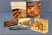 4 BBQ Cookbooks & Meat Probe