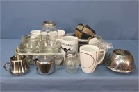 Assorted Kitchenwares In Aluminum Pan 13"x 18"