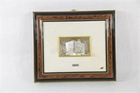 Italian 925 Silver-Plated & Gold Leaf Framed Art