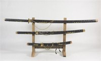 Master Cutlery 3 Piece Samurai Sword Set w Stand