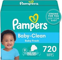 Pampers Baby-Clean Wet Wipes 9 Pack