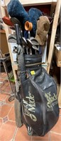 Taylor Made Golf Bag w/assorted clubs