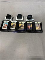 (5) ZIPPO ARMY LIGHTERS, IN BOXES, W/ 3 STANDS