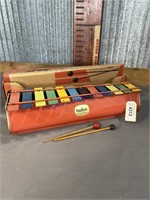TUDOR XYLOPHONE W/ MALLETS, WITH BOX