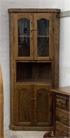 81x35" Wooden Corner Display Cabinet