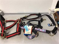 Two horse adjustable halters