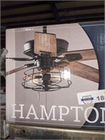 Hampton Bay 2-light LED Caged Ceiling Fan Light
